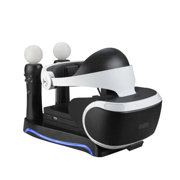 Cargadores para Sony PlayStation PS4 VR Cargo Dock 2nd 4in1 Soporte base multifuncional para PS3 Move PS4 Many Console Charger