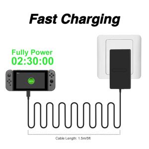 Chargers Game Console EU US PLIG ADAPTER CHARGER POUR NINDENDO SWITCH NS WALL TOWN HOME