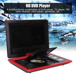 Chargers Game DVD Player Portable 10 pouces HD Mobile DVD PALYER AVEC RC CONTRÔLER DISC DISC DISC ANTENNE CHARGER CAROR 110240V NOIR / RED