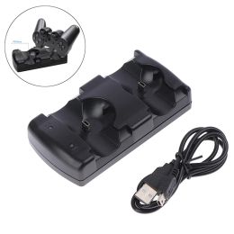 Chargers Hoge kwaliteit USB Dual Charger Station voor Sony PS3 -controller Joystick Powered Charging Dock Gampad Move Navigation