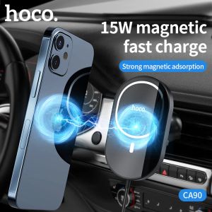 Chargers Chargers Charger de voiture magnétique sans fil pour iPhone 13 14 Pro Max Qi Câble de téléphone de téléphone à évent de charge rapide pour iPhone 12