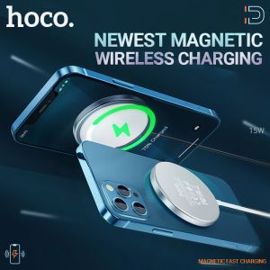 Chargers Hoco 15W Charger sans fil magnétique pour iPhone 12 Samsung Huawei HeadSets Qi 5W 7.5W 10W ANNAGNE FAST CHARGE PAD DOCK