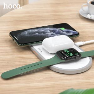 Chargers Hoco 3 In1 Charger sans fil pour iPhone 11 Pro XS MAX XR pour Apple Watch 5 4 3 2 Airpods Pro Fast Charger Stand pour Samsung S20