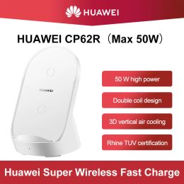 Chargers Huawei Wireless Charger 50W CP62R Supercharge voor Huawei Mate 40 Pro Mate 30 Pro P40 Pro iPhone Samsung Originele Huawei CP62 R R