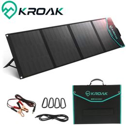 Opladers KROAK 150W 200W Shingled Zonnepaneel Kit SP 06 Waterdichte opvouwbare plaat Dual USB-oplader Outdoor Power voor telefoon 231216