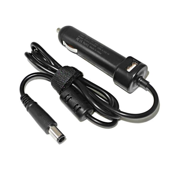 Cargadores portátiles portátiles DC Power Car Adaptador 19.5V 4.62A 90W para Dell Latitude E6320 E6330 E6400 E6410 E6420 E6430 5.1V 2.1A Puerto USB