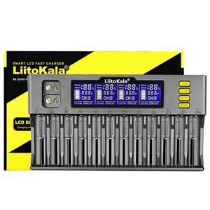 Opladers Liitokala Lii-S12 S8 S6 S4 Oplaadbare batterijlader 3,7 V 9 V 26650 18350 16340 18500 14500 1,2 V Aa Aaa LCD Smart Drop De Dhd08