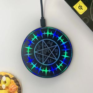 Chargers Magic Circle Design 10W Qi Wireless Charger voor iPhone Samsung Xiaomi Huawei onderdeel van telefoonmodellen Telefoonlaadkussen