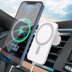 Chargers porte-voiture magnétique pour iPhones Magsafe 12 13 14 Pro max accessoires 15W Fast Qi Charge de charge sans fil Smartphone