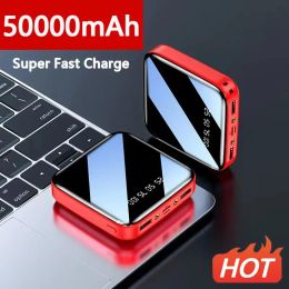 Chargers Mini Power Bank 50000MAH Portable Super Fast Charger External Battery Pack voor Xiaomi iPhone Samsung Poverbank Digital Display
