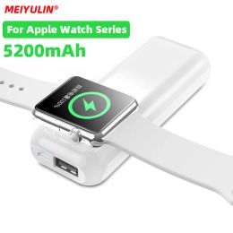 Chargers Mini Power Bank Magnetic Wireless Charge 5000mAH Portable Portable Externe Auxiliary Battery pour Apple Watch 6 7 8 iPhone 14 13 Xiaomi