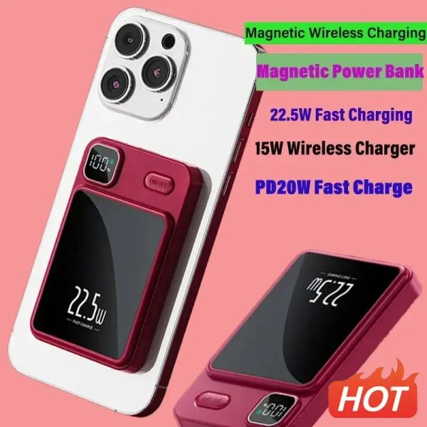 Chargers New 50000mAh Banque de chargeur sans fil magnétique facture rapide pour iPhone 14 13 12 11 Mini Powerbank