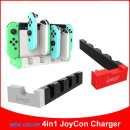 Chargers New Color 4 in 1 Charger pour Nintendo Switch Oled Joycon Controller Dock Station Holder pour Nintendo Switch Joycon Charge