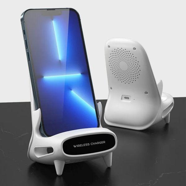 Chargers New Mini Chair Wireless Charger Phone Stand du téléphone mobile Creative Creative Horizontal Wireless Charging Bracket
