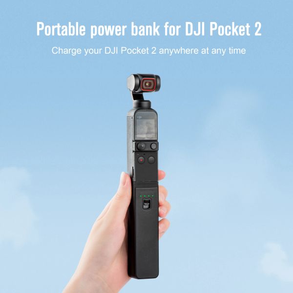 Cargadores Nuevos Osmo Pocket 2 Potence Power Bank Mobile 3200mAh Batería Cargador Hommalor Hombre de carga para DJI Pocket 2 Camera de mano empuñadura manual