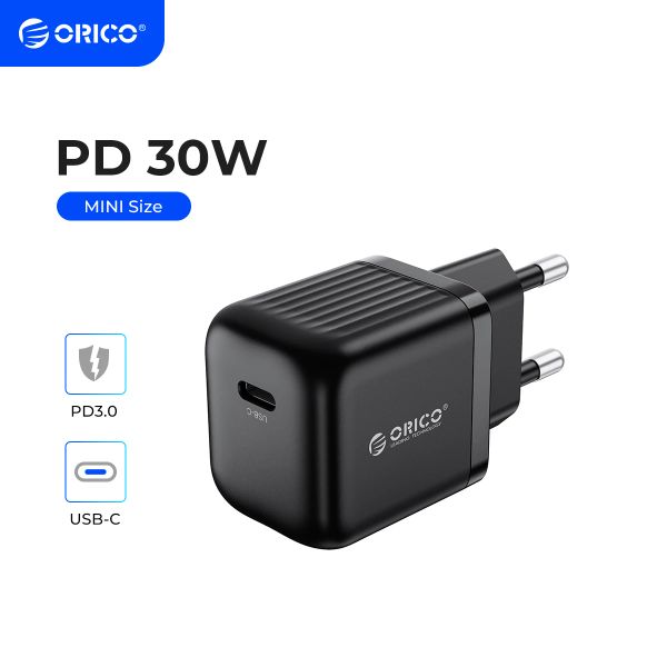 Chargers Orico PD Charger rapide 30w Typec Charge rapide pour iPhone 13 12 XS Xiaomi Samsung Cell Téléphone portable