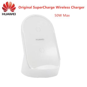 Chargers Originele Huawei Supercharge Wireless Charger 50W Max CP62R Stand Desktop voor Huawei Qi Charge voor iPhone 11/12/13 serie/Samsung