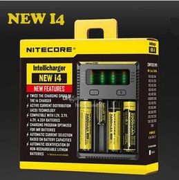 Chargers Original Nitecore New I4 Charger Digicharger LCD Affichage Batterie Intelligent 4 Slots Charge pour IMR 18650 14500 20700 21700 UNIVER