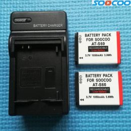 Chargers Originales SOOCOO S80/S70/S60/S60B Accesorios de cámara de acción Batería de 1050 mAh con cargador para S60 S60B S70 Sport Camera Pez Clownfish