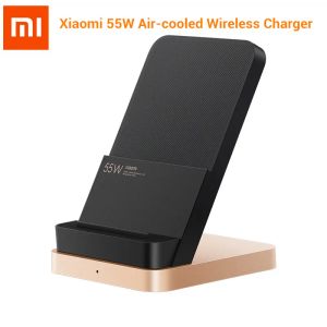 Chargers Originele Xiaomi Vertical Aircooled Wireless Charger 55W Max Fast Charging Qi Stand voor Xiaomi 13/12/11/10 voor iPhone/Samsung
