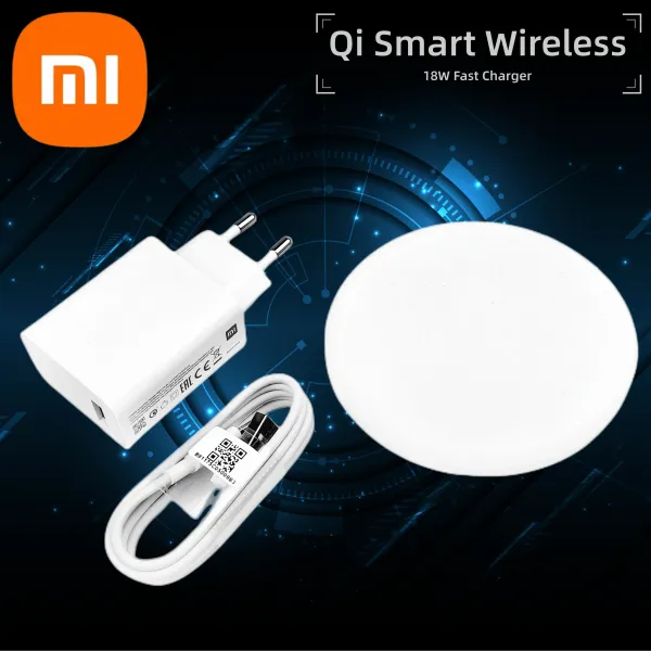 Chargers Original Xiaomi Charger sans fil Fast Qi Stand Max 18W 9V2A PAD PAD 3A USB C Câble pour MI 10 9 pour iPhone X XR 9 10 pour S8 S9