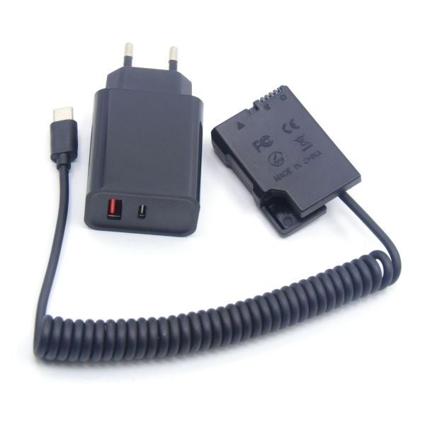 Chargers PD Cargador+USB Typec Potence Bank Cable Enel14 EP5A Batería ficticia para Nikon D5300 P7000 P7700 D3100 D3400 D5100 D5200 P7100