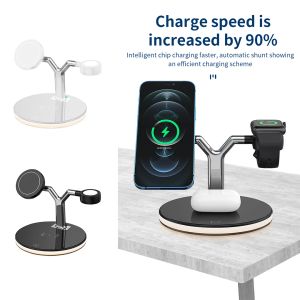 Chargeur Chargers Téléphone Station de charges Wireless LED Chargeur Typec Universal Watch Earphone Charger