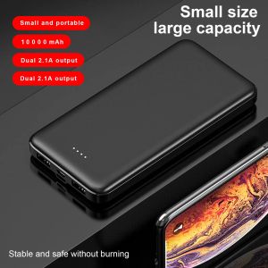 Chargers Power Bank 10000mAH 5V2A Double USB Batterie de rechange externe Typec Téléphone portable Chargeur Powerbank Lithium Polymer Batterie élégante