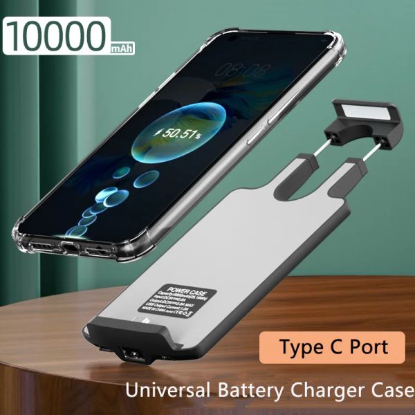 Chargers Power Bank Battery Charger CHARGER pour Huawei Xiaomi Samsung iPhone 13 12 11 Clip arrière universel PowerBank Portable Charger