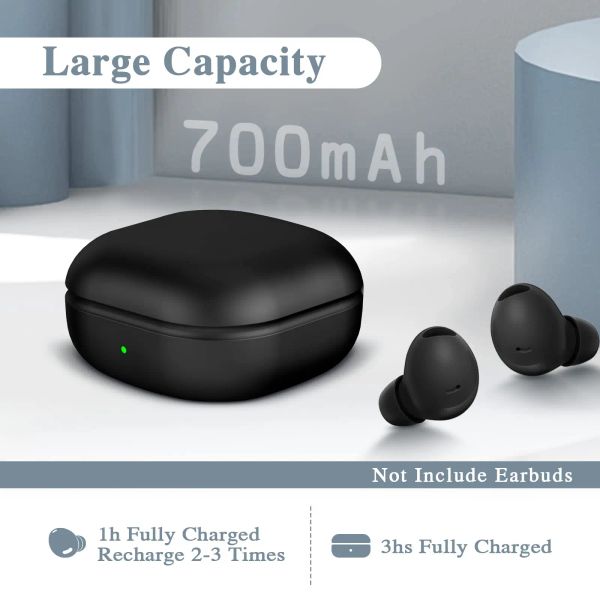 Remplacement des chargeurs pour Samsung Galaxy Buds 2 Pro 450mAh / 700mAh Case de chargeur de batterie filaire / sans fil avec indicateur LED Boîte de charge de lumière