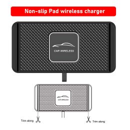 Chargers Siliconenauto Draadloze lader Niet -slipkussen compatibel voor Tesla/VW/Toyota/BMW Universal Charging Holder Modification Mat Stand