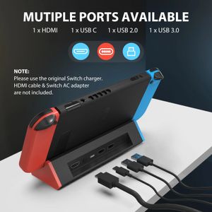 Opladers SIWIQU TV Docking Station voor Nintendo Switch OLED Dock Vervanging met 4K HD Adapter Type CUSB Poort 230927