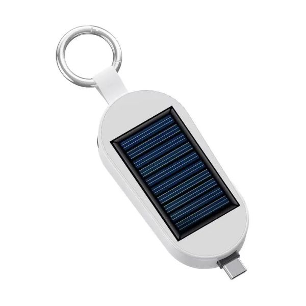 Chargers Solar Charger Pocket Solar Power Bank 3000mAh avec porte-clés Wireles Watch Charge Bank Pack externe Pack pour téléphone