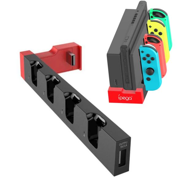 Cargadores Switch Joy Con controlador cargador base soporte estación soporte para Nintendo Switch NS JoyCon juego fuente de alimentación de carga