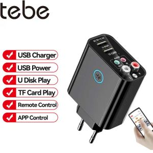 Laders Tebe 2 in 1 Bluetooth 5.0 ontvangerzender 3,5 mm RCA draadloze audioadapter U Disk/TF Play Support App Control USB Charger