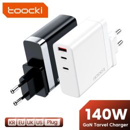 Chargers TOOCKI 140W GAN Charger PD3.1 QC4.0 PPS 100W 65W USB TYPE C FAST CHARGER POUR LAPTOP MacBook Pro Pad Pro12 iPhone 15 14 Samsung