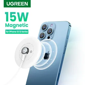 Laders ugreen magnetische draadloze oplader 7.5W voor voor iPhone 14 Pro Max/iPhone 13 AirPods Magnet Wireless Chargers USB C Cable Portable