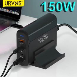 Chargers URVNS 150W 4 ports USB Station de charge Multiport Multiport Adaptateur d'alimentation GAn PD USB C Charger rapide pour MacBook Pro, iPhone, Pixel