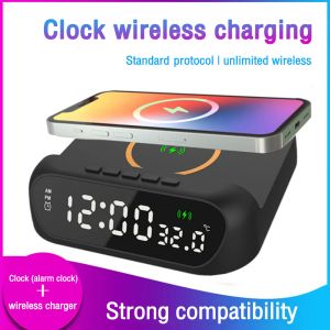 Chargers Chargeurs Chargeur Sécior ALARME LED Smart Digital Clock Table Electronic Desktop Thermomètre Universal Charger Bracket pour iPho