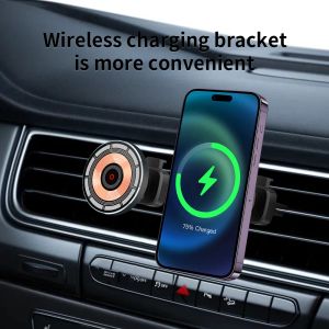 Chargers Chargers Chargeur Wirec Carger Magnétique support Multifinection Air Air Vent Car Phoneder pour iPhone 14 Pro Max Xiaomi Portez-vous pour la voiture