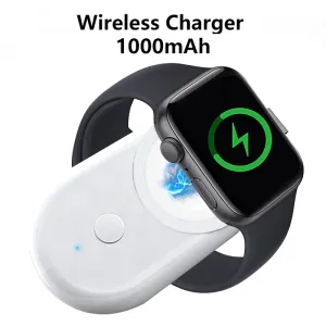 Chargers Chargeur Wireless Charger pour Apple Watch Series 7 6 5 4 3 SE pour IWATCH ACCESSOIRES PORTABLE DACK DE CHARGE PORTABLE CHARGEUR DE MONTRE 1000MAH