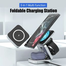 Chargers Cargador inalámbrico para la estación de carga Samsung 3 en 1 estación de acoplamiento de almohadilla de cargador rápido para Samsung Galaxy Watch 6 Buds2 Pro S23