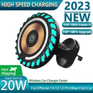Chargers Wireless Charger Magnetic Car Air Vent Telefoon Stand Snel oplaadstation voor MacSaf iPhone 12 13 Mini iPhone 14 Pro Max Plus