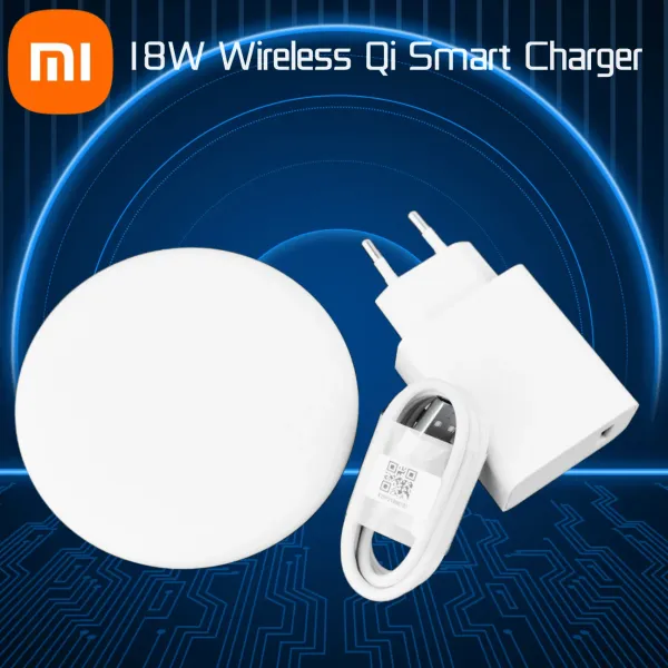 Cargadores Xiaomi Cargador inalámbrico Cargo rápido QC3.0 18W Qi Smart Fan Almoh