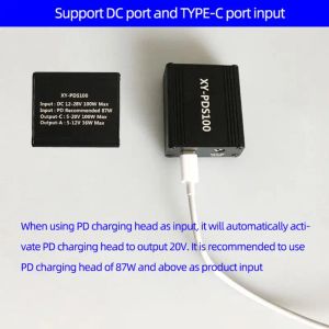 Chargers XYPDS100 QC4.0 QC3.0 TYPEC 100W STAP DOWN Mobile Phone Quick Charger Module