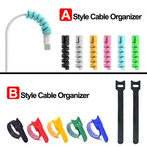 Oplaadkabelbeschermer voor iPhone-telefoons Kabels Houder Ties Kabel Winder Clip voor Muis USB Oplader Cord Management Organizer