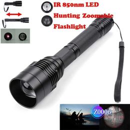 Charge lampe de poche extérieure forte lampe de poche tactique torches ange infrarouge 10W IR 850 nm T50 LED HUNTING Light Vision Night Vision Torch 18650 Camping Zoomable LBJX