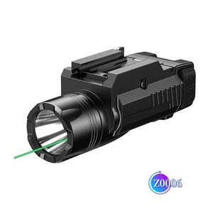 Carga de linterna al aire libre Fuertes tácticas tácticas Torchas Red láser LED Combo Pistola de pistola Pistola láser Luz de arma con 1913 o GL Rail 230727 G8YYY