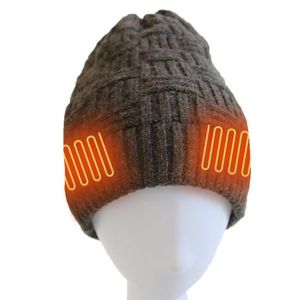 Casquette chauffante de charge hommes et femmes hiver chapeau chaud électrique extérieur froid tricoté marées chapeaux