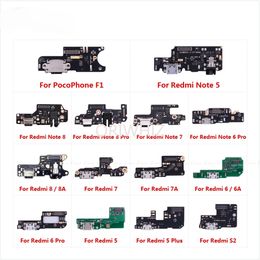 Opladen Poort Connector Board Parts Flex Kabel Microfoon MIC voor Xiaomi Pocofoon F1 Redmi Note 8 8T 7 6 5 Pro Plus 8A 7A 6A S2